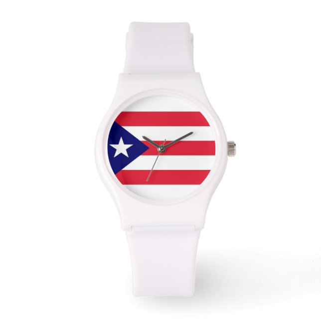 Puerto Rico Flag Horloge (Voorkant)