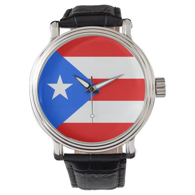 Puerto Rico Flag Horloge (Voorkant)