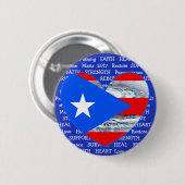 Puerto Rico Flag Hurricane Maria 2017 Button (Voorkant /achterkant)