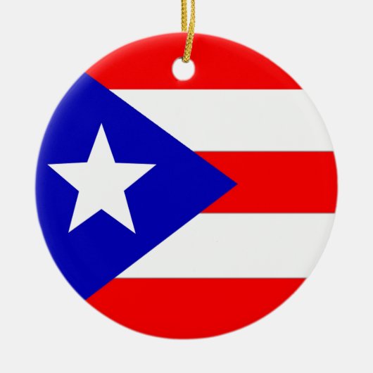 Puerto Rico Flag Keramisch Ornament (Voorkant)