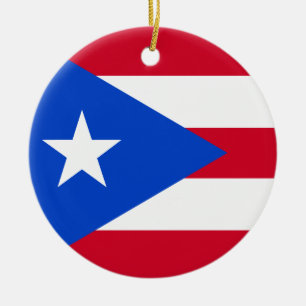 Puerto Rico Flag Keramisch Ornament