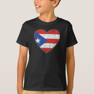 Puerto Rico Flag Love Heart Puertorican T-shirt