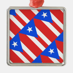 Puerto Rico Flag Metalen Ornament