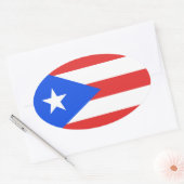 Puerto Rico Flag Ovale Sticker (Envelop)