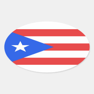 Puerto Rico Flag Ovale Sticker