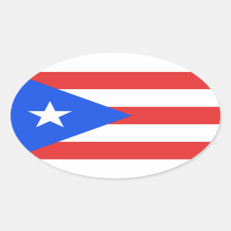 Puerto Rico Flag Ovale Sticker