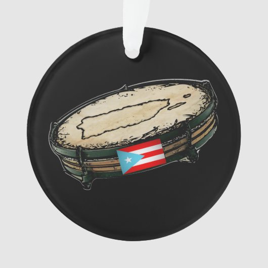 Puerto Rico Flag Pandera Ornament (voorkant)