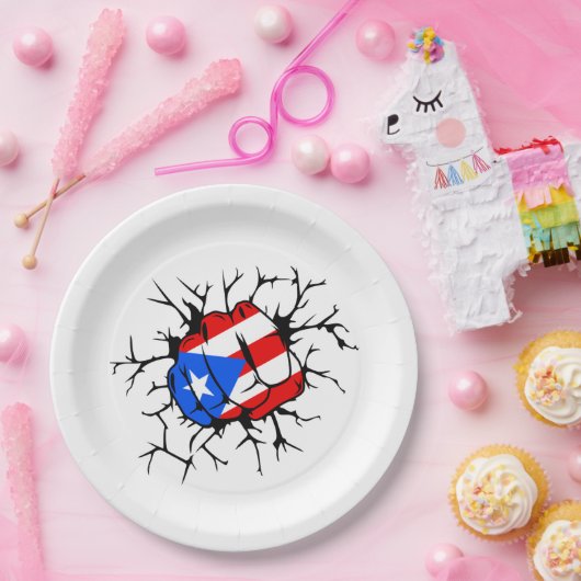Puerto Rico Flag Papieren Bordje (Feest)