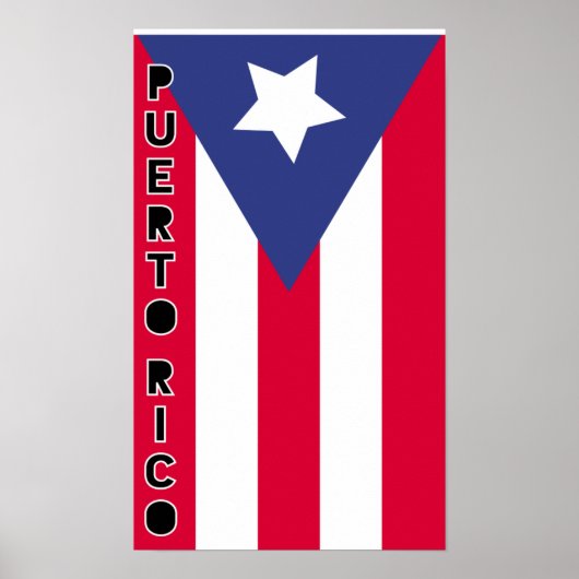 Puerto Rico Flag Poster (Voorkant)