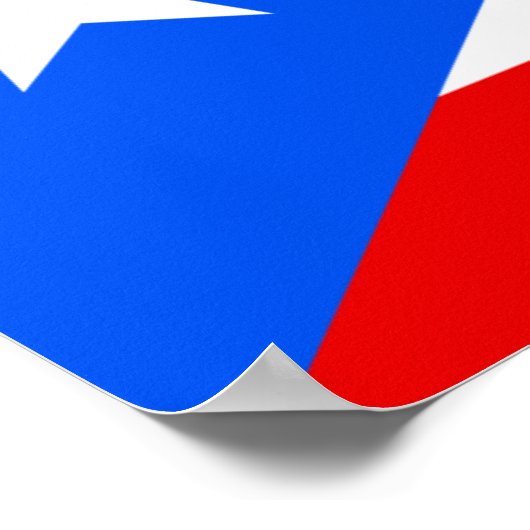 Puerto Rico Flag Poster (Hoek)