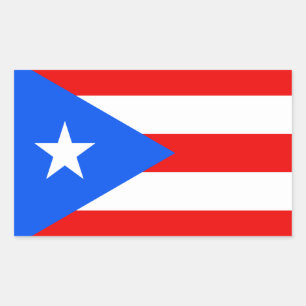 Puerto Rico Flag Rechthoekige Sticker