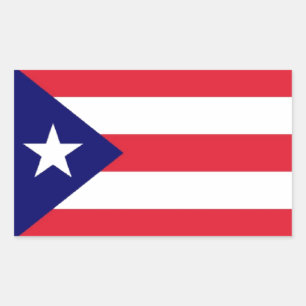 Puerto Rico Flag Rechthoekige Sticker