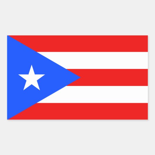 Puerto Rico Flag Rechthoekige Sticker (Voorkant)