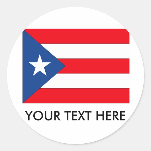 Puerto Rico Flag Ronde Sticker (Voorkant)