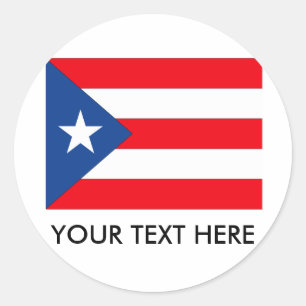 Puerto Rico Flag Ronde Sticker