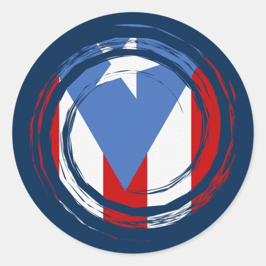 Puerto Rico Flag Ronde Sticker (Voorkant)