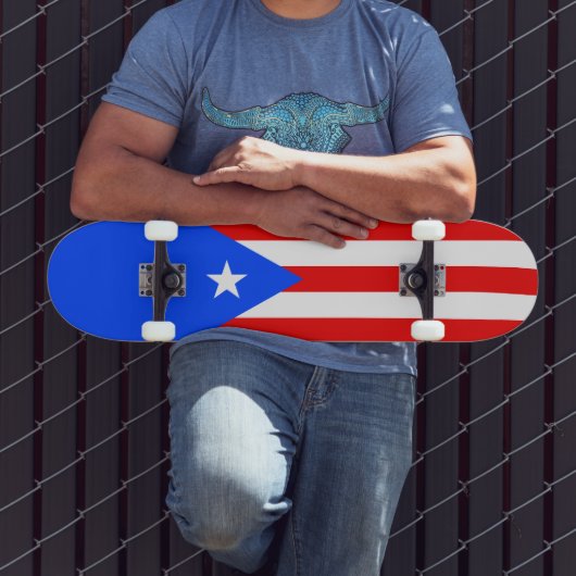 Puerto Rico Flag Skateboard (Buiten 3)
