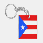 Puerto Rico Flag Sleutelhanger (Voorkant Links)