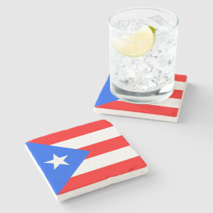 Puerto Rico Flag Stenen Onderzetter
