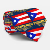 Puerto Rico Flag Stropdas (Opgerold)
