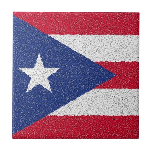 PUERTO RICO FLAG TEGELTJE (Voorkant)