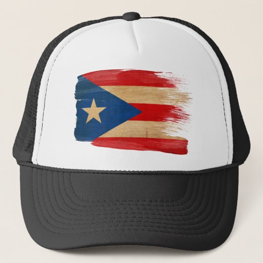 Puerto Rico Flag Trucker Hat Pet (Voorkant)