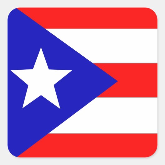 Puerto Rico Flag Vierkante Sticker (Voorkant)