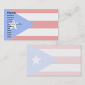 Puerto Rico Flag Visitekaartje (Voorkant / Achterkant)