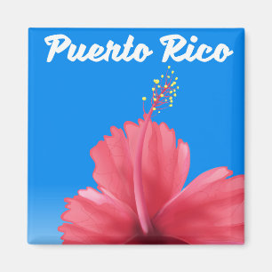 Puerto Rico Flor de maga-reisposter Magneet