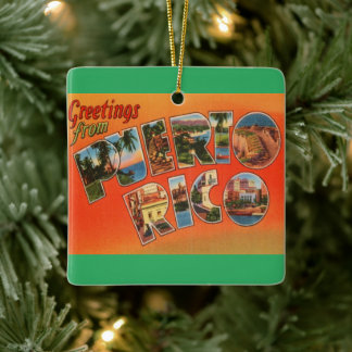 Puerto Rico Greeting Keramisch Ornament