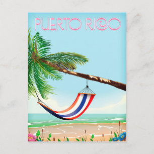 Puerto Rico Hangmat reisposter Briefkaart