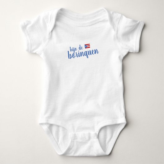 Puerto Rico Hijo de Borinquen Boy Romper (Voorkant)