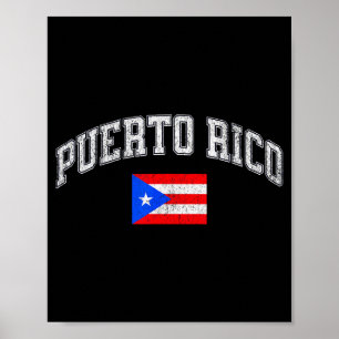 Puerto Rico Hispanic Erfgoed Puerto Ricaanse Vlag Poster