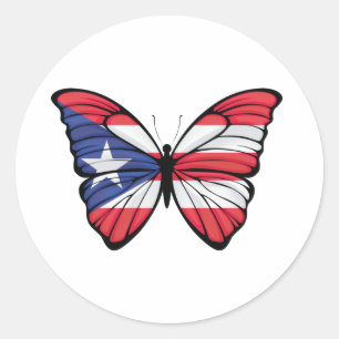 Puerto Rico Hypolimnas-vlinder Ronde Sticker