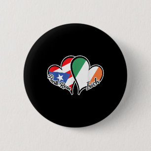 Puerto Rico Ierland Vlag half Puerto Ricaanse helf Ronde Button 5,7 Cm