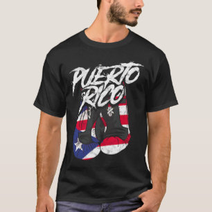 Puerto Rico in bokshandschoenen - Hispanic Boxing T-shirt
