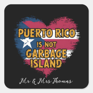 Puerto Rico is geen vuilniseiland Vierkante Sticker
