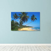 Puerto Rico, Isla Verde, palmbomen. Canvas Afdruk (Insitu (Houten vloer))