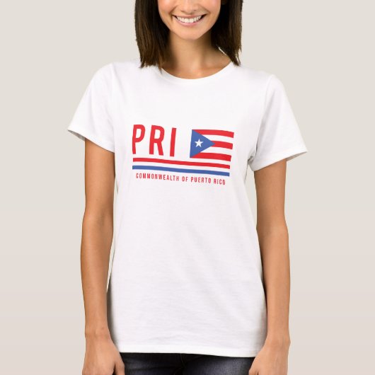Puerto Rico ISO-code Alpha 3 Design T-Shirt (Voorkant)