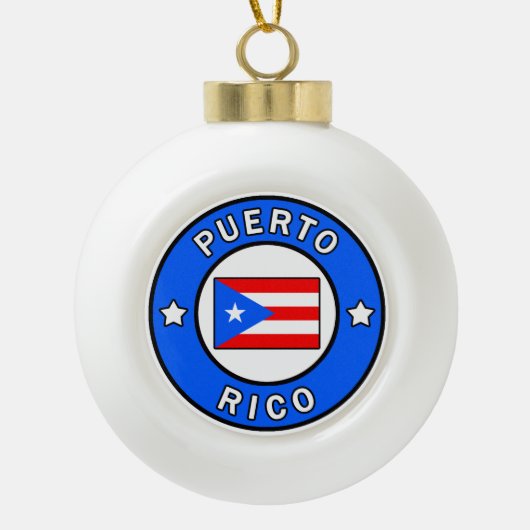 Puerto Rico Keramische Bal Ornament (Voorkant)