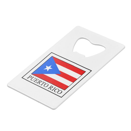 Puerto Rico Kredietkaart Flessenopener (Voorkant Gekanteld)