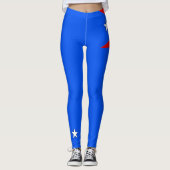 Puerto Rico Leggings Rood Wit Blauw (Voorkant)