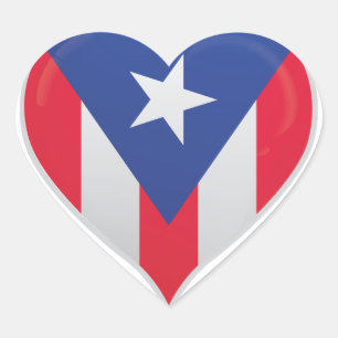 Puerto Rico liefde vlag trots hart sticker