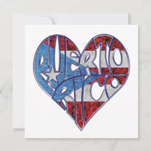 Puerto Rico Liefde Wenskaart Kaart
