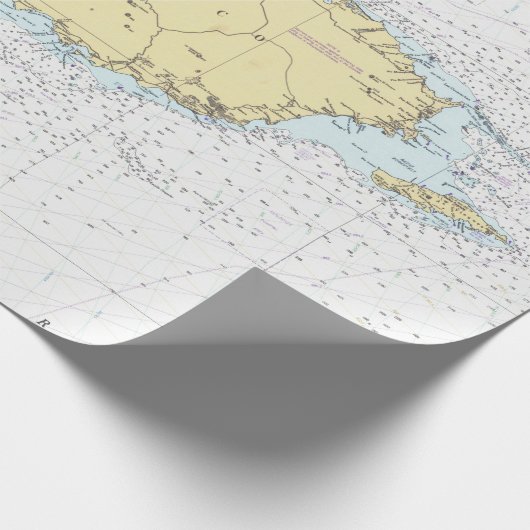 Puerto Rico Map (1981) Island of Enchantment Chart Cadeaupapier (Hoek)