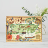 Puerto Rico Map 5x7 Big Postcard (Staand voorkant)