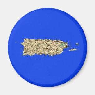Puerto Rico Map Magnet Magneet