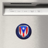 Puerto Rico Metallic Emblem Magneet (Insitu (Vaatwasser))