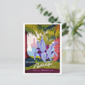 Puerto Rico, oud briefkaart voor reizen (Staand voorkant)