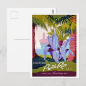 Puerto Rico, oud briefkaart voor reizen (Voorkant / Achterkant)